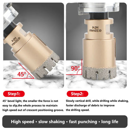 6mm-120mm M14 Gewinde Gelötete Diamantkernbohrer Lochsäge Keramikfliesen Granit Marmor Lochöffner Werkzeuge Trockenbohrer