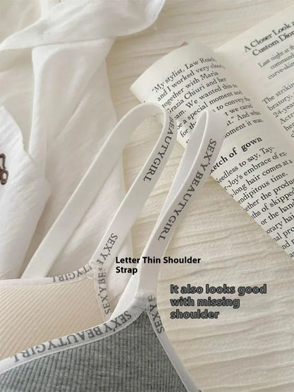 Wireless Push Up Bra for Small Chest - Seamless Anti-Sagging Invisible Bralette, Enhance Lift Comfort No Trace (Letter Design)