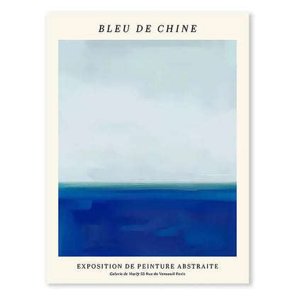 Abstract Blue Geometric Face Lines Canvas Painting Curve Girl Vase Dove Wall Art Posters Print Picture Nordic Bedroom Home Decor