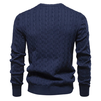 2024 High-quality Men's Sweater Pullover New Deer Embroidery Solid Color Knitted Sweater Men's Knit Sweaters  Men Clothing.