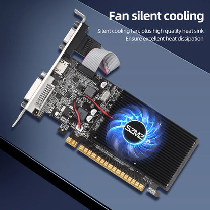 GT210 1G Video Card with DVI VGA HDMI-Compatibe Port Gaming Graphics Card 64Bit DDR3 Low Profile Graphics Card for PC Gaming.