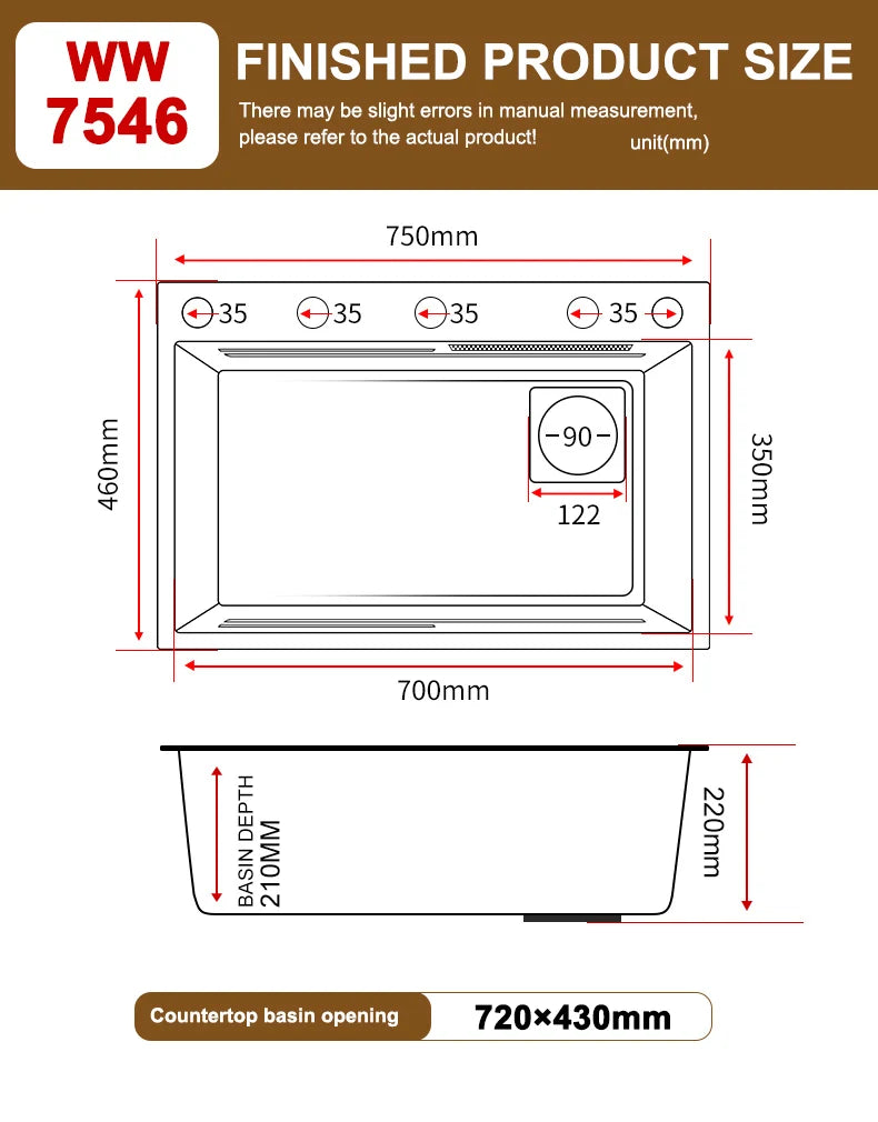 Waterfall Sink Large Single Slot Stainless Steel Kitchen Sink Embossed Washbasin Under The Basin Installation For Kitchen