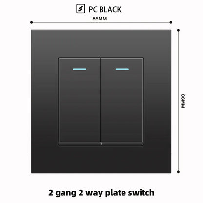 Schwarze UK 13A Wandsteckdose mit USB Typ C 18W Schnelllade-Steckdose, Wandsteckdose mit USB-Ladegerät, Schalter mit Steckdose