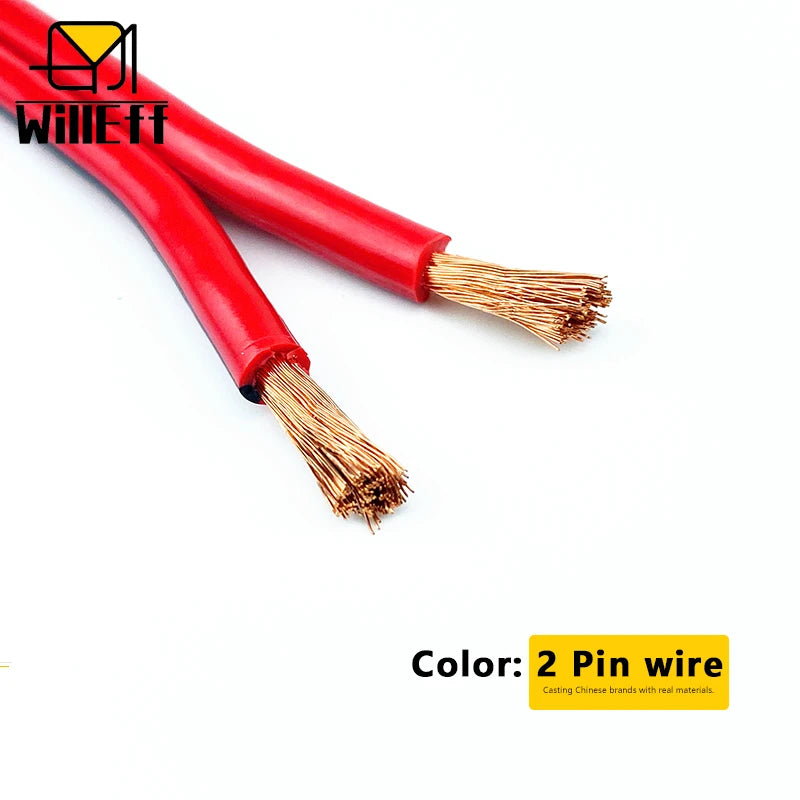 2 pin wire Electric Cable Strand Copper Wire Flat Flexible Cable For Car Light Lamp Speaker Audio Signal 14 16 18 19 20 22 AWG.