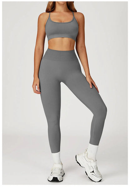 2PCS Yoga Suit Sports Set Women Gym Set Woman Tracksuit Running Workout Long Sleeve Sports Shirt Shorts and bra set Sport Outfit