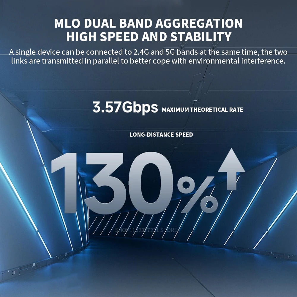 2024 Xiaomi Router BE3600 WiFi7 2.4/5GHz Duan Bands 160Mhz 3570Mbps Mesh Networking Gaming Acceleration 2.5G Ethernet Port.