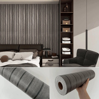Faux Grille Wall Stickers Self Adhesive Wallpaper for Bedroom Walls Thick Foam Wood Grain Peel and Stick Wallpapers Home Decor