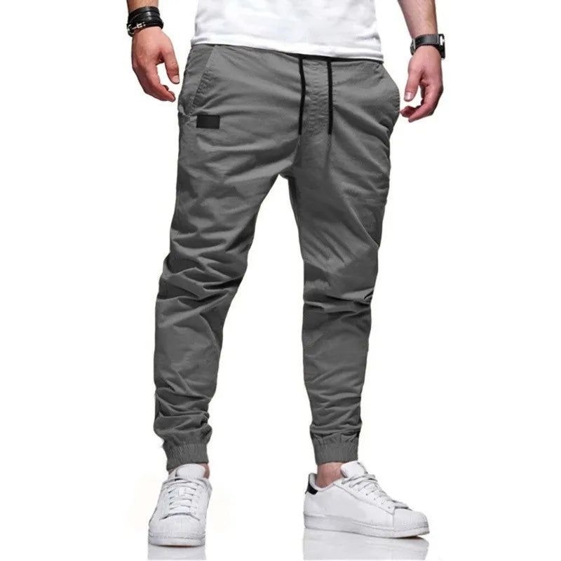 2025New Men's Casual Sports Pants Sweatpants Male Jogger Cargo Harem Pencil Pants Trousers Multi-pocket Sweatwear.