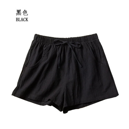 Summer Cotton Linen Shorts Women High Waist Oversize Shorts Short Pants Women Fashion Casual Sports Shorts Female S-XL
