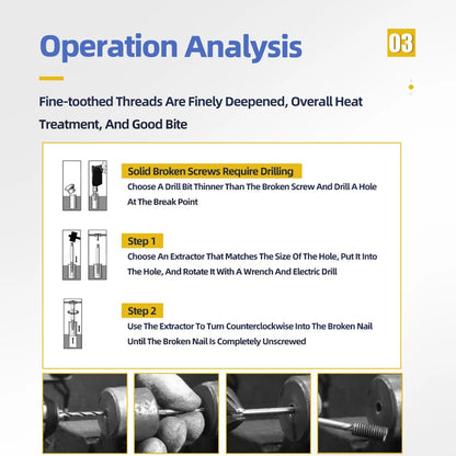 5-teiliges Schraubenausdreher-Zentrierbohrer-Set zum Entfernen gebrochener Schrauben, Zentrierbohrer-Set aus Kohlenstoffstahl, Werkzeuge zum Entfernen beschädigter Schrauben, Führungsset