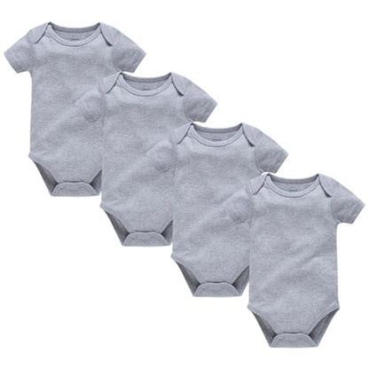 Kavkas 4 Teile/los Baby Mädchen Jungen Body 0-24 Monate Kurzarm 100 % Baumwolle Solide Weiß Neugeborene Kleidung.