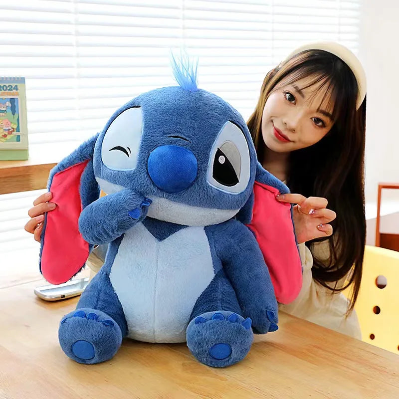 30-90CM New Disney Lilo & Stitch Sakura Doll Cartoon Angel Plush Toy Cute Anime Soft Stuffed Kawaii Children's Birthday Gift.
