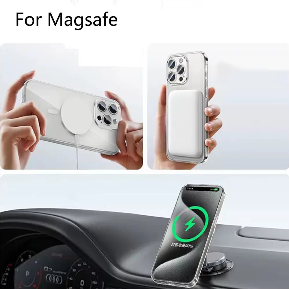 Magnet Fullback Protection Clear Case For Iphone 17 Pro Max 17 Air Apple Magsafe Cover Official Original Wireless Magnetic.