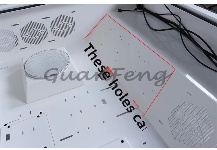 Computergehäuse für große Spieler, All-in-One-Tisch, hochwertiger Desktop, vollständig transparent, großes Gehäuse, cooler wassergekühlter Sci-Fi-Spieltisch