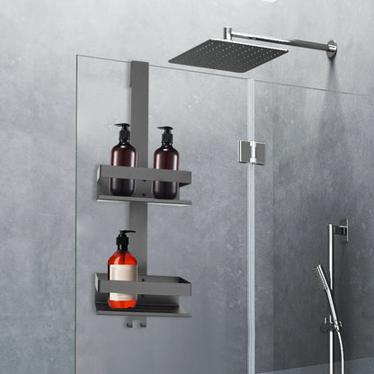 Hängendes 2-stufiges Duschregal, Badezimmerregal, 304 Edelstahl, für Küche, Wohnzimmer, Balkon