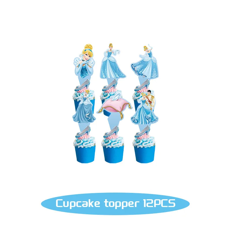 Disney Cinderella Geburtstag Dekoration Party Liefert Hintergrund Geschirr Set Luftballons Dekoration Party Gefälligkeiten Für Kinder Geburtstag