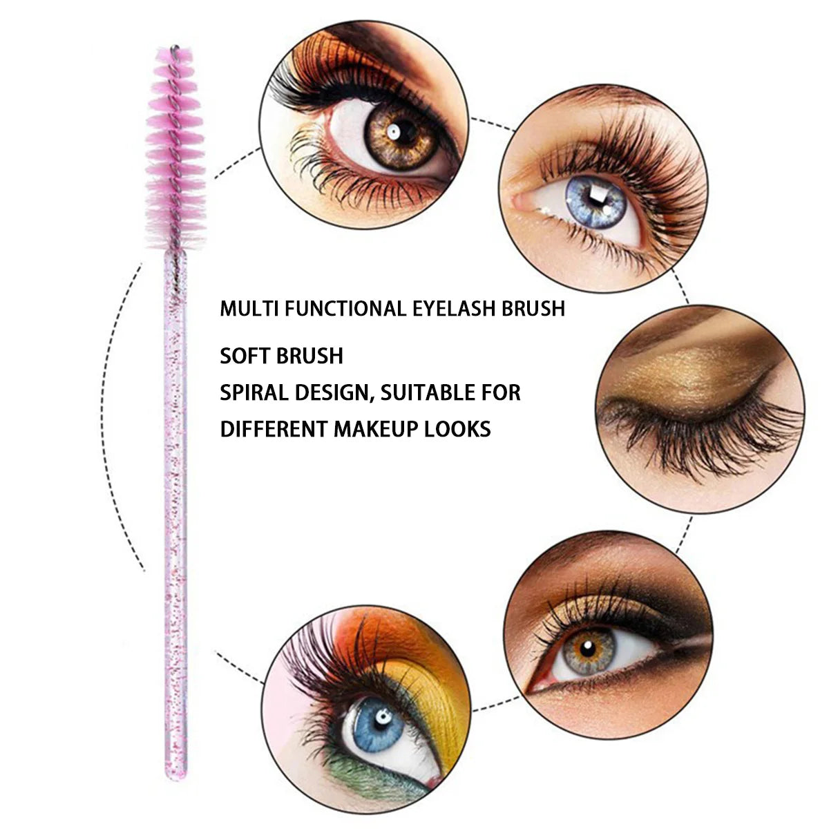 500/1000PCS Eyelashes Brushes Set Wholesaler Disposable Lash Mascara Brush Lashes Extension Eyebrow Wands Applicator Makeup Tool.