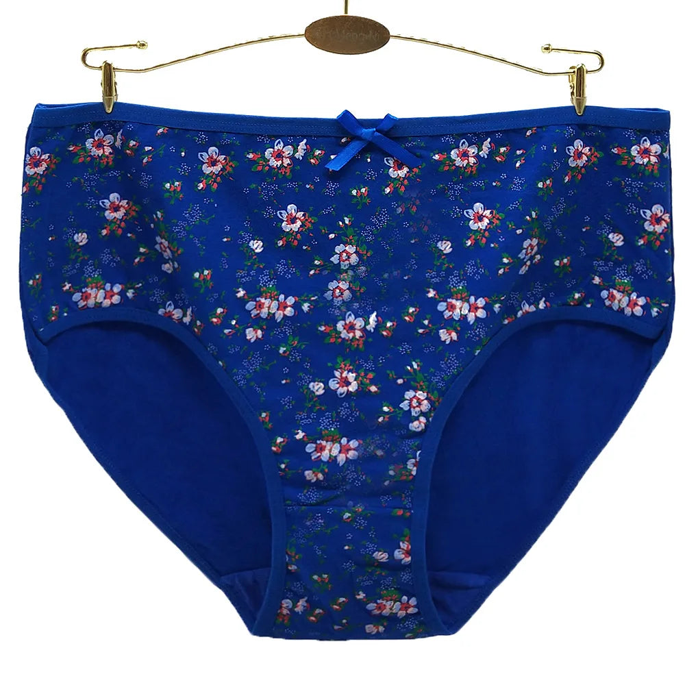 Underwear Women Panties Cotton Mid Rise Butterfly Soft Sexy Briefs Ladies Knickers Plus Size for Women 3 Pcs/lot.