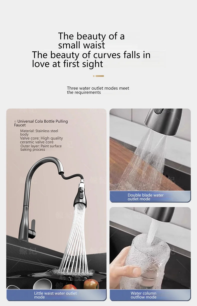 Stainless Steel Kitchen Sink Gray Household Large Single Slot Wash Vegetables and Dish Basin Multifunctional Dish Basin Sink