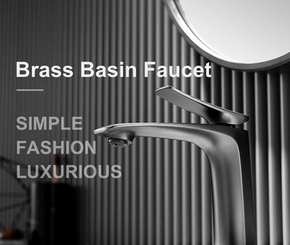 VGX Luxury Bathroom Faucets Basin Mixer Sink Faucet Gourmet Washbasin Tapware Hot Cold Water Tap Brass Chrome Black Brushed Gold