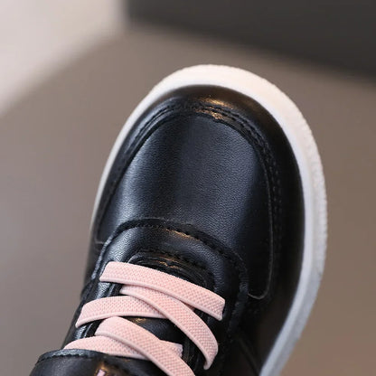 Children's Sports Shoes 2024 Spring and Autumn New Cute Girls' Sneakers Versatile Soft Breatheable Hook & Loop Fashion Kids Shoe.