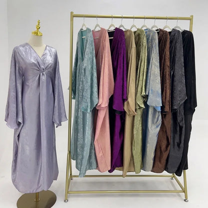 Eid Saudi Arabia Muslim Modest Dress for Women Islam Dubai Abaya Luxury Holiday Party Jalabiya Kebaya 2024 Turkey Kaftan Gown