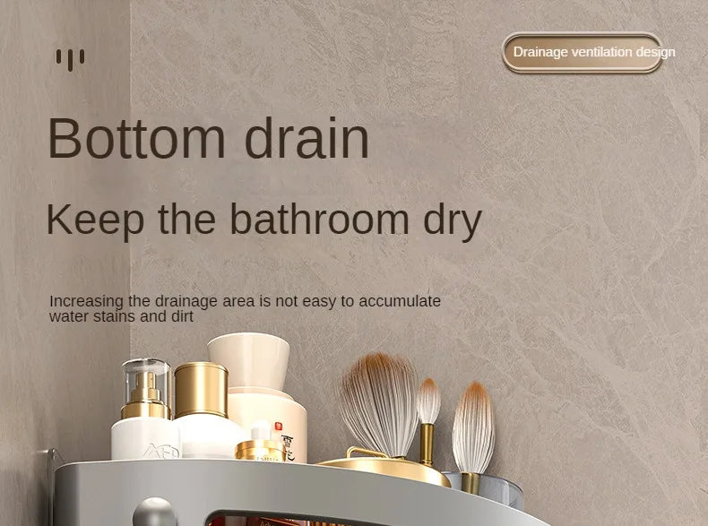 2PCS Badezimmer Regale Küche Lagerung Organizer Kunststoff Shampoo Rack Dusche Regal Bad Zubehör Kein Bohrer Regal