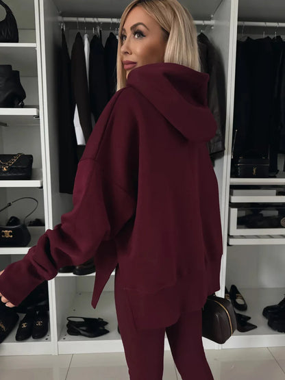 Women 2 Piece Set Hoddies Tracksuit Hooded Top & Pants Set Sweatshirts Suit Trouser Outfits Spring Jogging Sport Y2k Streetwear