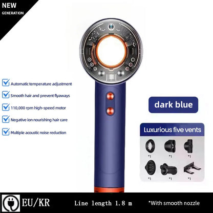 High-speed electric professional hair dryer negative ion hair care fast drying large wind power silent air blower hair dryer.