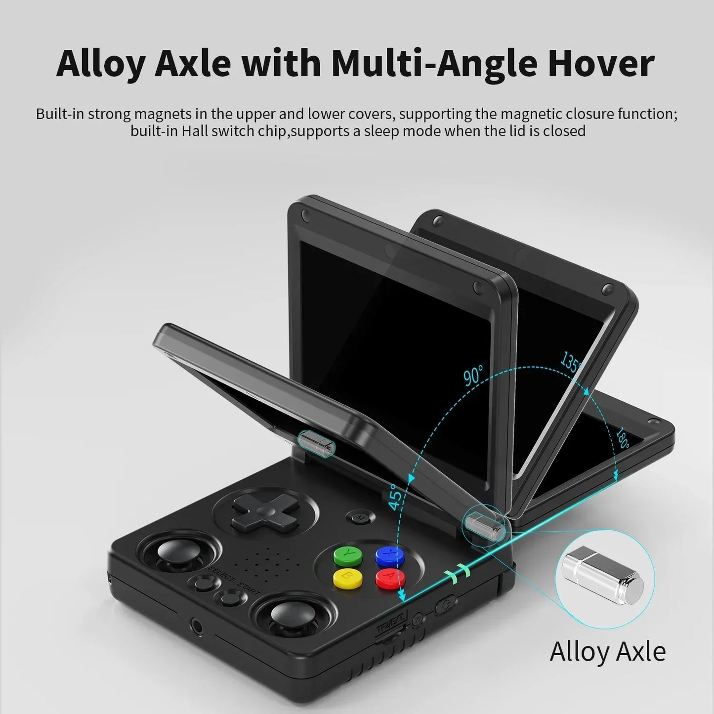 ANBERNIC RG34XXSP Flip Handheld Console 3.4'' IPS Screen Linux 64-bit 64G 5000+ Games Supports 5G WIFI HD-MI TV Output Streaming.