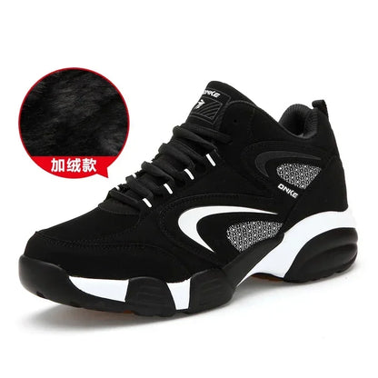 Winter Warm Couple Casual Sneakers Fashion Leather Outdoor Sport Running Tenis Men Non-slip Big Size 48 Trainer Men’s Snow Shoes