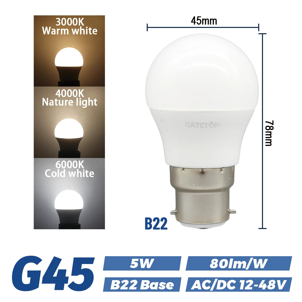 1-10PCS LED AC DC 12V 24V 48V Glühbirne E27 B22 Basis Niederspannung Glühbirnen für Boot RV Schuppen Off Grid Kabine Solar Power.