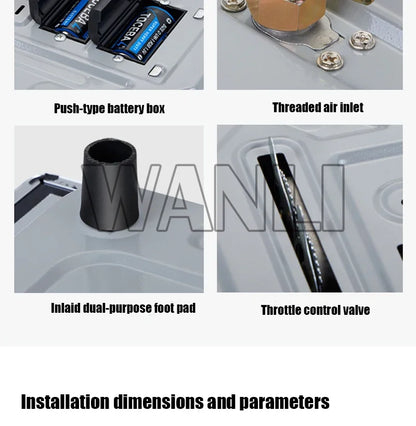 DC330 Gas Stove Household Desktop Embedded Double Stove Natural Gas Liquefied Gas Stove/Toughened Glass Panel