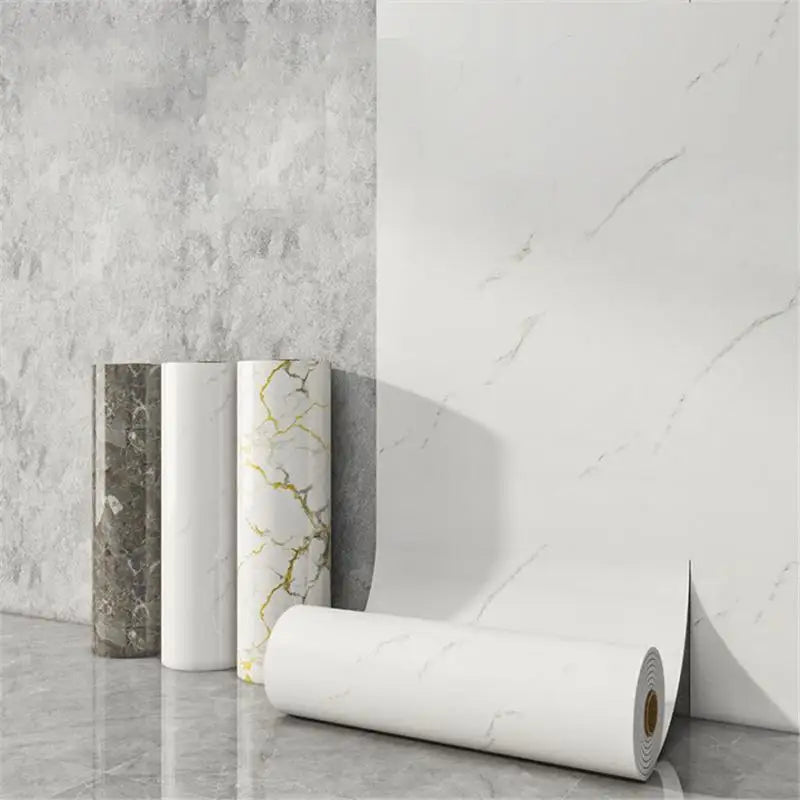 1 roll 40cm thick foam marble wallpaper waterproof and antifouling wall sticker self-adhesive wallpaper bedroom decoration