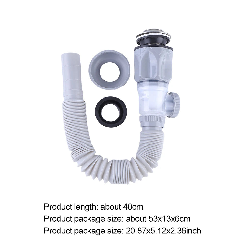 Universal Waschbecken Abflussrohr Set Versenkbare Deodorant Kanalisation Entwässerung Wasser Schlauch Waschbecken Abtropffläche Badezimmer Küche Zubehör