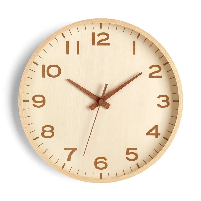 Wanduhr Wohnzimmer Zuhause Wandbehang Massivholz moderne einfache Uhr mittelalterliche Uhr Log Schlafzimmer Dekoration