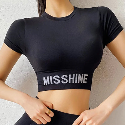 Cloud Hide Fitness Yoga Shirt Sexy Sports Gym Tank Crop Top Running Long Sleeve Blouse Winter T-Shirt Women Workout Sportswear