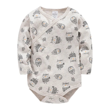 Honeyzone Baby Boy Bodysuit O-Neck Cartoon Print Neugeborene Baumwolle Kleidung ein Stück weiches Design Kinder Kostüm.