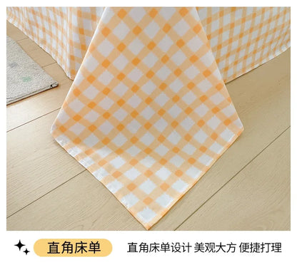 2025 new Cotton Duvet Cover Set with 2 Pillowcases 1 bed sheet - Elegant & Breathable Bedding Set,Fade-Resistant, Multiple Sizes