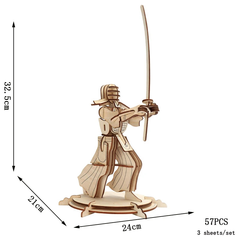 Retro Bus European-style Campervan 3D Wooden Car Puzzle DIY Sailing Ship Airplane Building House Model Jigsaw Toys For Children.