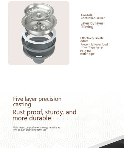 Wasserfall-Küchenspüle aus Edelstahl, extra groß, mit einem Schlitz, multifunktionale Geschirrspülbecken, Unterbaubecken, Tassenwascher