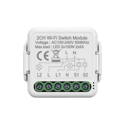 Tuya DIY Breaker Wifi Smart Light Switch Modul 10A 100-240V Zwei-Wege App Fernbedienung Arbeit mit Alexa Google Home 1/2/3/4Gang