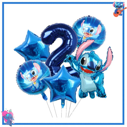 Disney Stich Geburtstag Party Dekorationen Blau Thema Geschirr Tischdecke Banner Hängende Spirale Für Kinder Event Liefert