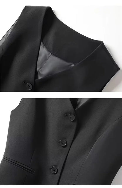 Frühling Sommer Koreanische Mode Weste 2025, Neue Frauen Kurze Mode V-ausschnitt Ärmellose Casual Blazer Weste Mäntel Weibliche Tops