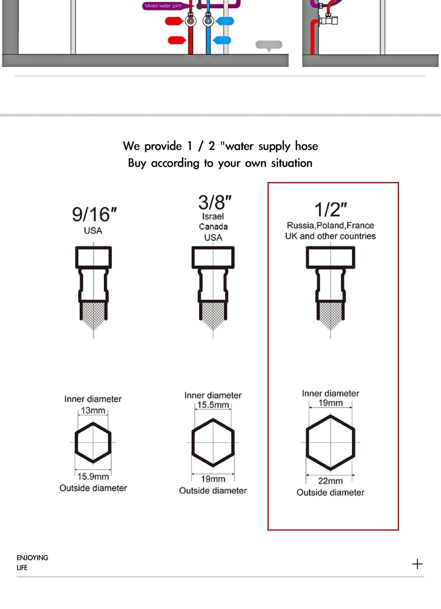 Luxuriöser Badezimmer-Wasserhahn aus gebürstetem Goldmessing im Deckendesign mit doppelter Steuerung von Hot & Cold-Waschtischarmaturen. Einfacher und anpassbarer Wasserhahn