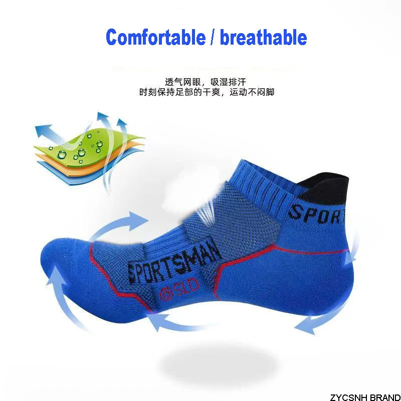 5/10Pairs High Quality Men Ankle Socks Breathable Sports Socks Mesh Casual Athletic Summer Thin Cut Short Sokken Size 38-44.