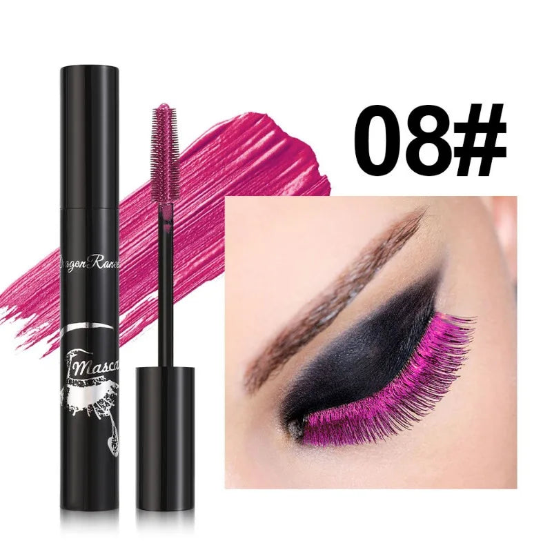 Colorful Waterproof Mascara Blue Purple Pearl Mascara Dense Eye Makeup Bronze Fine Diamond Silver Mascara Cream Cosmetics Makeup