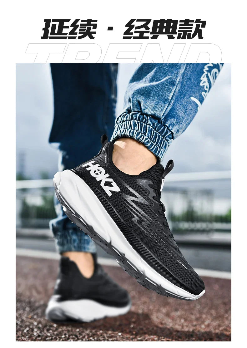 Men's Running Shoes Cushioning Outdoor Non-Slip Jogging Breathable Trainer Race Sneakers Luxury shoes Mesh Couple Off-road Shoes.