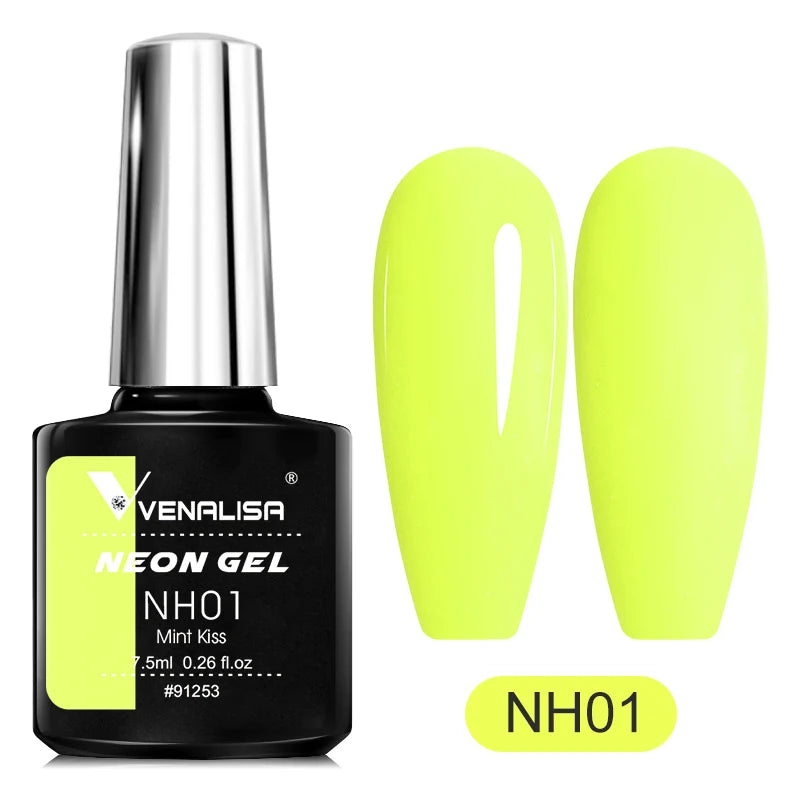 Venalisa New 7.5ml Neon Gel Nail Art Manicure Soak Off Camouflage Natural Nude Color Silicone Nail Gel Polish Lacquer Varnishes