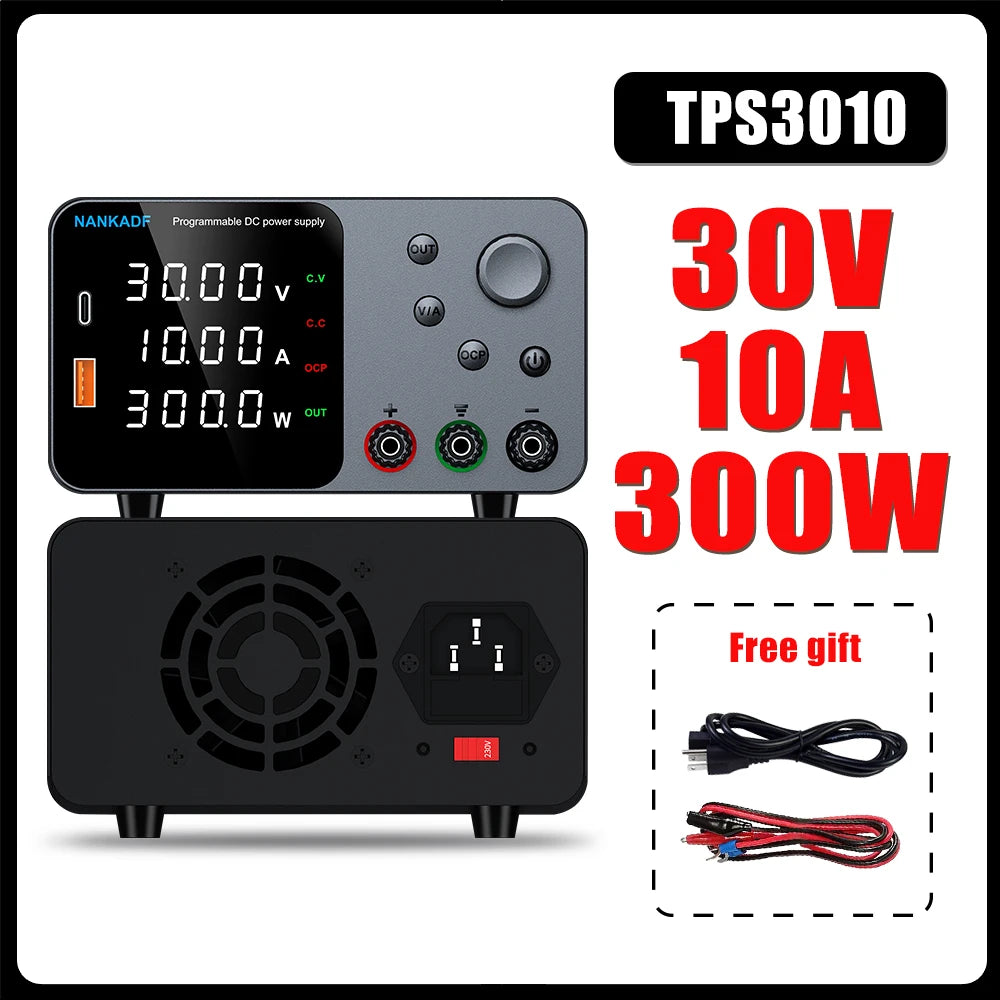 NANKADF DC laboratory power supply 30V 10A bench power supply encoder regulates voltage and current Dual input voltage 220V/110V